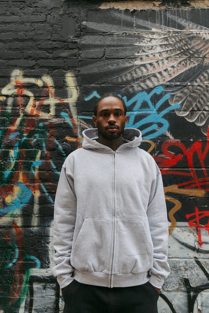 Superline Heavyweight Boyfriend Zip Up — main product shot