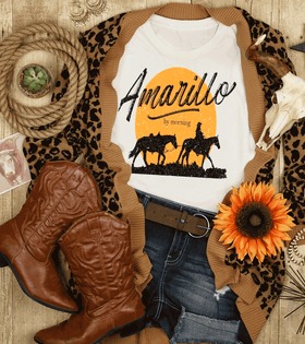 Amarillo by Morning Comfort Colors Western Shirts Rodeo Shirts Cowboy Tees