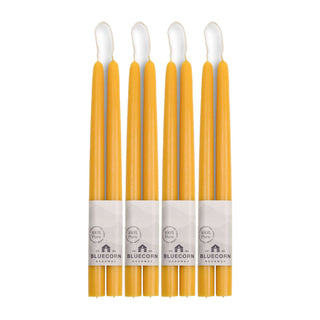 Hand-Dipped Beeswax Taper Candles - Bulk 4-Pair Bundle