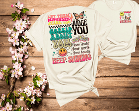 Let them judge you keep shining Mental Health Comfort Colors