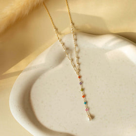 PARKEN JEWELRY Kensington Necklace - Rainbow Pearl