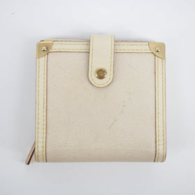Louis Vuitton Ivory Suhali Compact Zippy Wallet #2055
