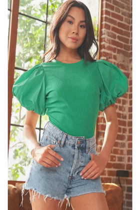 Pretty Little Patriot Balloon Sleeve Bodysuit