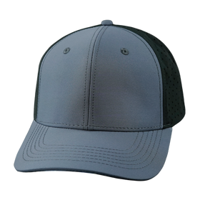 Blank 6 Panel Hat — Charcoal / Black (Unisex)