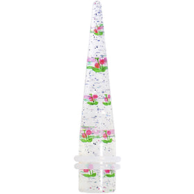 1/2 Clear Acrylic Glitter Pink Cherry Confetti Taper