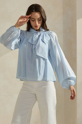 Able - Bow-Tie Neck Blouse