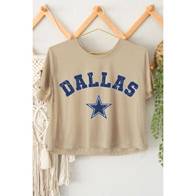 DALLAS GRAPHIC CROP TOP TEE