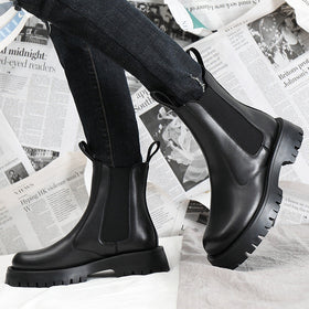 Fleece-Lined Winter Boots – Warm Outdoor Streetwear