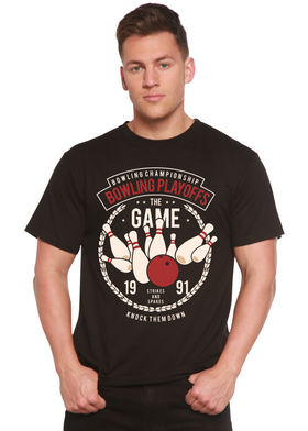 Bowling Playoffs Men's Bamboo Viscose/Organic Cotton Short Sleeve Graphic T-Shirt