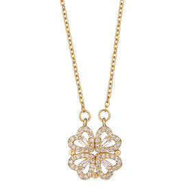 Four-Leaf Clover Hearts Necklace