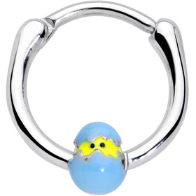 16G 3/8 Blue Easter Egg Chick Cartilage Clicker