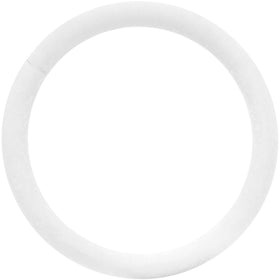 18G 3/8 White Matte Cartilage Hinged Segment Ring