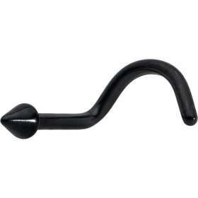 18G 1/4 Black ASTM F-136 Implant Grade Titanium Cone End Left Side Nose Screw