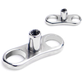 16G 2mm Rise Center Post Implant Grade Titanium Dermal Anchor Base