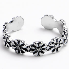 Midi Ring Flower Row Toe Ring