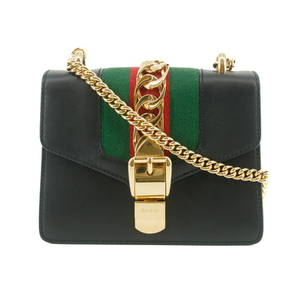 Bolt Boutique Gucci Black Sylvie Small Chain Shoulder Bag #7691 — main product shot