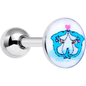 16G 1/4 Loving Blue Whales Cartilage Tragus Stud