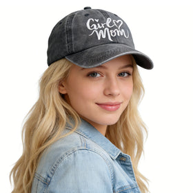 Girl Mom Adjustable Wash Cotton Baseball Cap