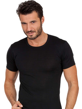 EGi Luxury Merino Wool Blend Men's Short Sleeve T-Shirt. Proudly Made in Italy (468)