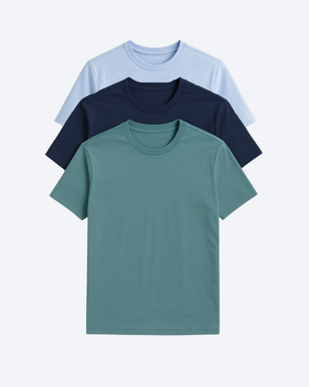 Buki Cinqo Tech Tee 3-Pack - French Blue/Blue Night/Blue Grey