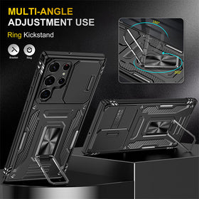 Sliding Window Ring Bracket Multifunctional Phone Case