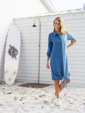 profile-nyc COMBO TENCEL DRESS