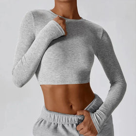 🧘♀️ Women’s Slim Fit Long Sleeve Yoga Top