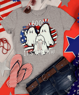 4th of July Shirt, Comfort Colors® Ghost Shirt, Patriotic ghost Tshirt,…