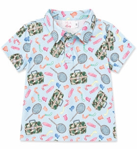 Boys Fishing Snacks S/S Polo