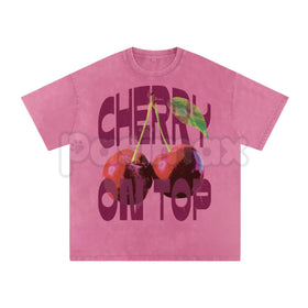 "CHERRY ON TOP" Vintage Wash Graphic Tee