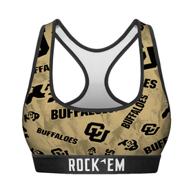 Women's Sports Bra - Colorado Buffaloes - Logo All-Over
