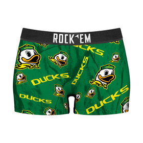 Rock 'Em Socks Women's Boy Shorts - Oregon Ducks - Logo All-Over