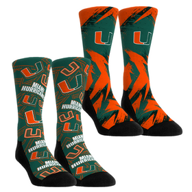 Rock 'Em Socks Miami Hurricanes - Game Day 2-Pack
