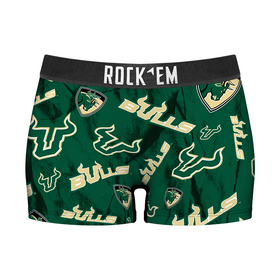 Rock 'Em Socks Women's Boy Shorts - USF Bulls - Logo All-Over