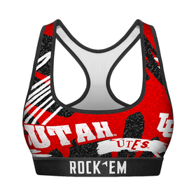 Rock 'Em Socks Women's Sports Bra - Utah Utes - Team Blast
