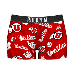 Rock 'Em Socks Women's Boy Shorts - Utah Utes - Logo All-Over