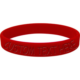 Custom No. 2 RED Silicone Bracelet