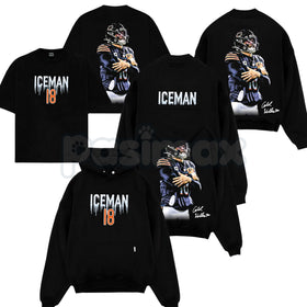 Caleb Williams 18 – Iceman 'Cold' Celly For Da Bears Cotton Hoodie, Sweatshirt & T-Shirt