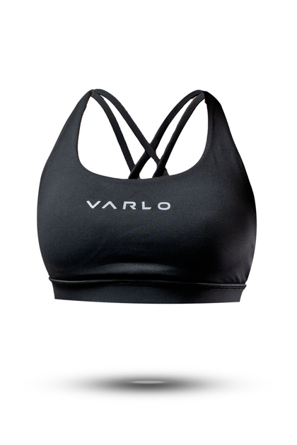 Varlo Women's SOHO Cross Back Sports Bra (Black) — main product shot