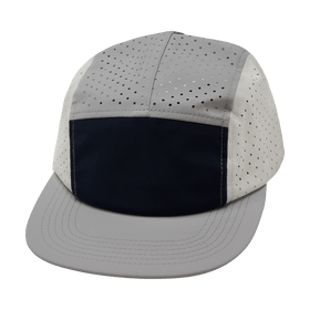 Blank 5 Panel Hat — Sporty / Unstructured / Pony Tail / Gray / Navy / White…