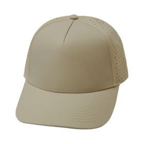 Blank 5 Panel Hat — Structured / Cream (Unisex)