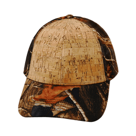 Blank 6 Panel Hat — Cork Shallow Fit / Fall Camo (Unisex)