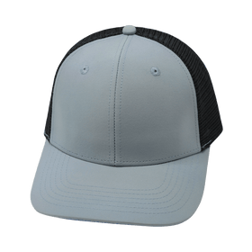 Blank 6 Panel Hat — Gray / Black (Unisex)