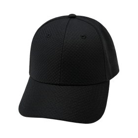 Blank 6 Panel Hat — AirMesh / Athletic Fit / Black (Unisex)