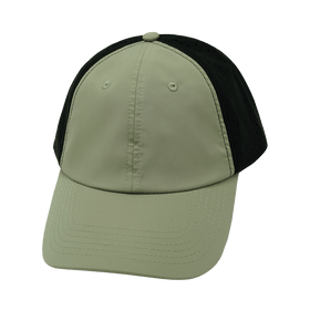 Blank 6 Panel Hat — Unstructured / Green / Black (Unisex)