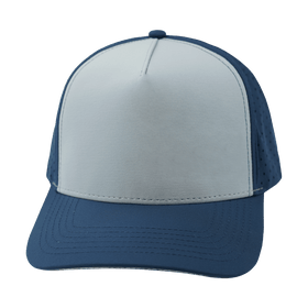 Blank 5 Panel Hat — Structured / Dark Blue / Gray Blue (Unisex)
