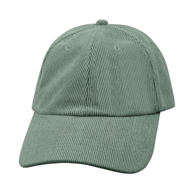 Blank 6 Panel Hat — Corduroy Unstructured / Charcoal (Unisex)