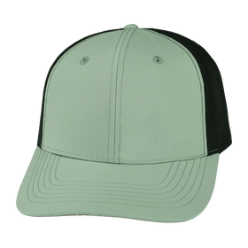 Blank 6 Panel Hat — Sage Green / Black (Unisex)