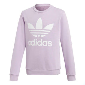 adidas Originals Kid's(Youth) Trefoil Crew Sweater - Purple Glow / White