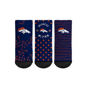 Rock 'Em Socks Denver Broncos - Number 1 Fan 3-Pack (Toddler)